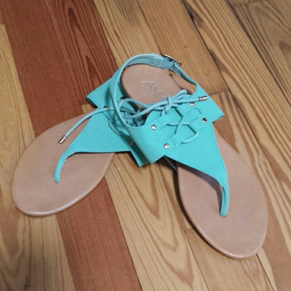 Teal sandals